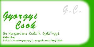 gyorgyi csok business card